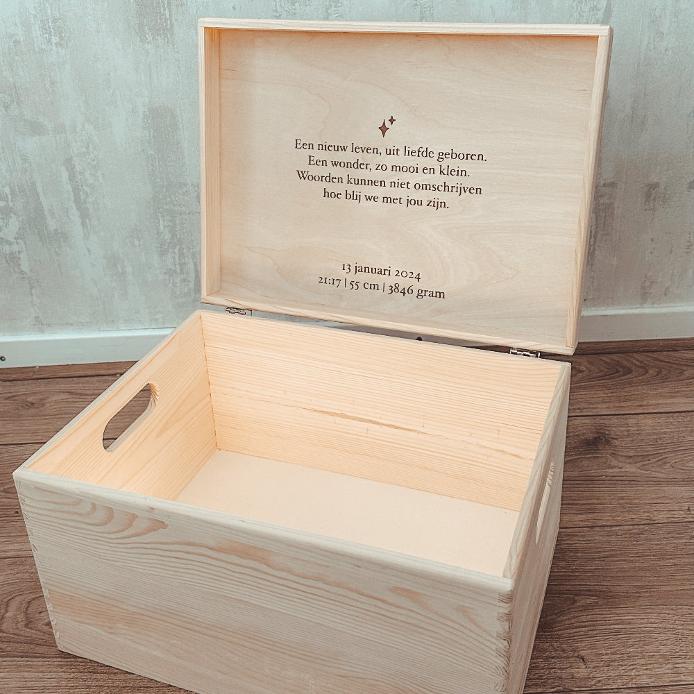 Houten Memorybox - Starry Night