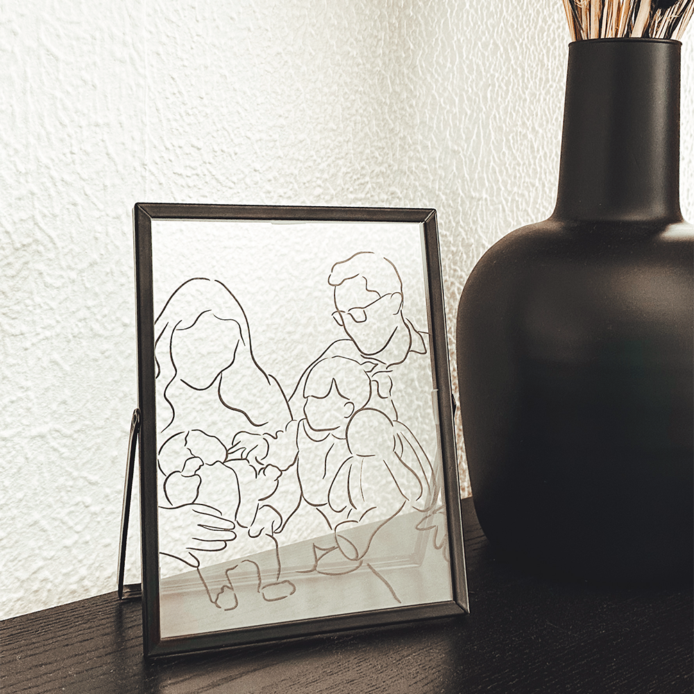 Lijntekening fotolijst